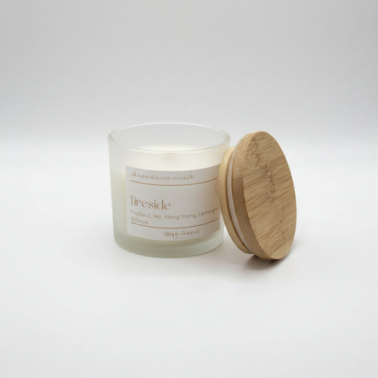Fireside Natural Beeswax Candle
