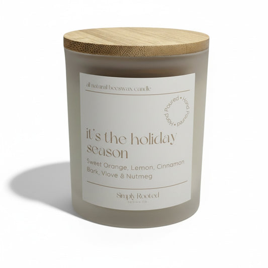 It's the Holiday Season Natural Beeswax Candle