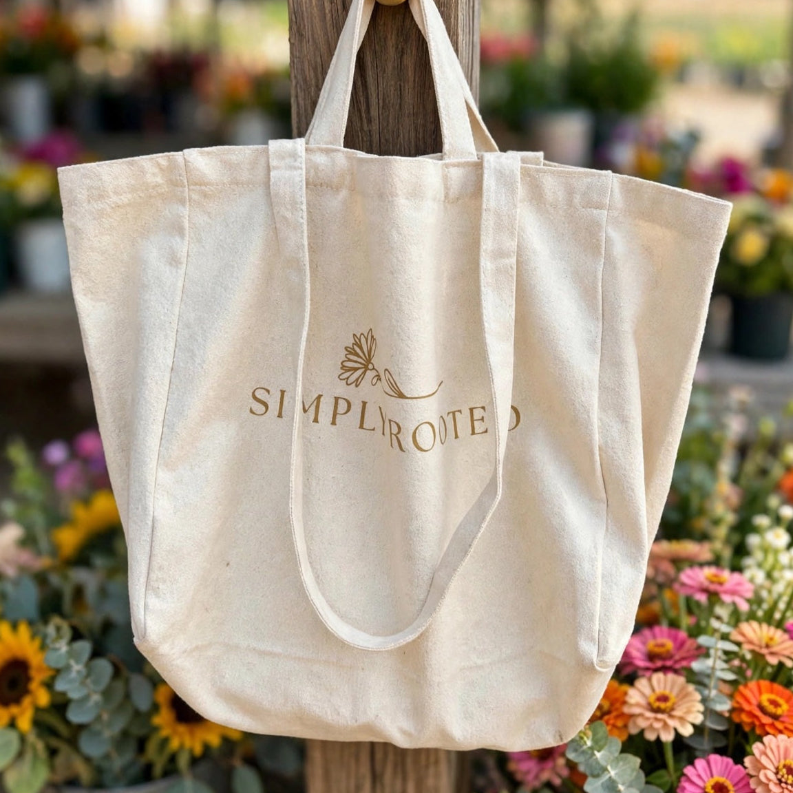 Screen-Printed Cotton Tote
