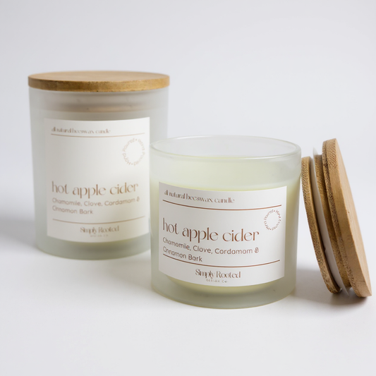 Hot Apple Cider Natural Beeswax Candle