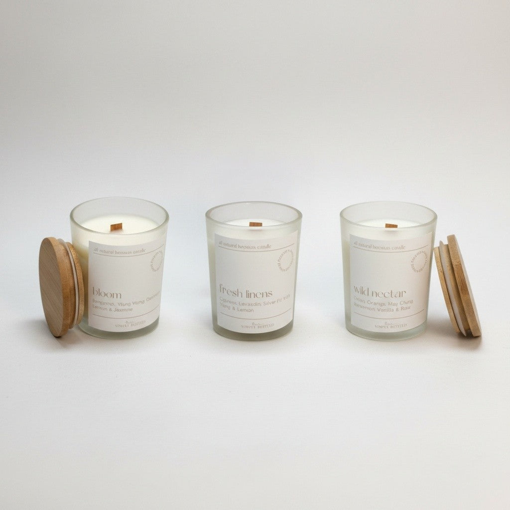 Summer Candle Sampler Set | 4 oz Beeswax Candle Gift Set