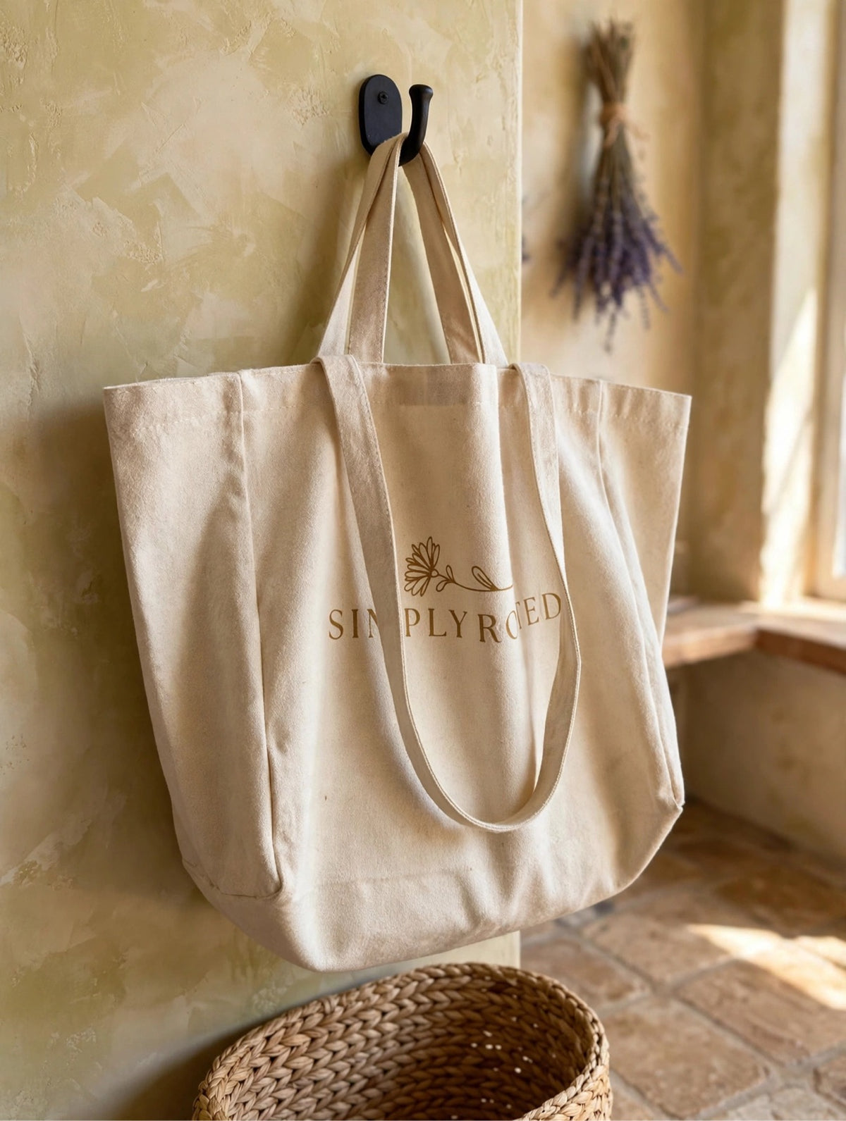 Screen-Printed Cotton Tote