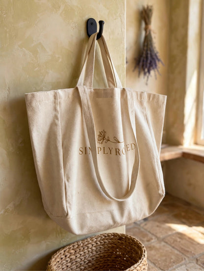 Screen-Printed Cotton Tote