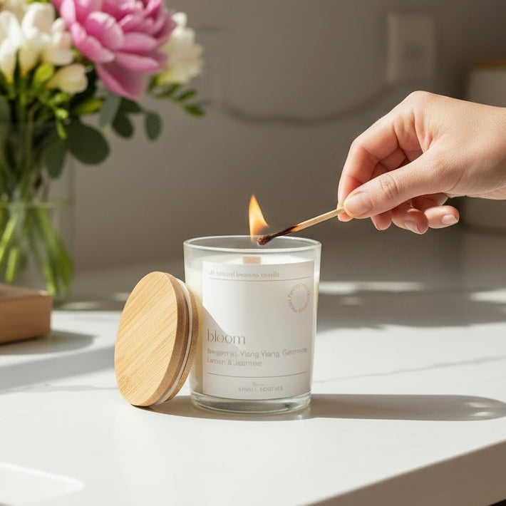 Bloom Beeswax Candle | Floral Summer Candle