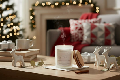 Candy Cane Lane Natural Beeswax Candle