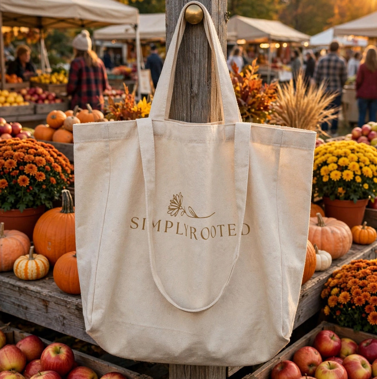 Screen-Printed Cotton Tote