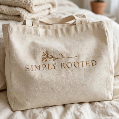 Screen-Printed Cotton Tote