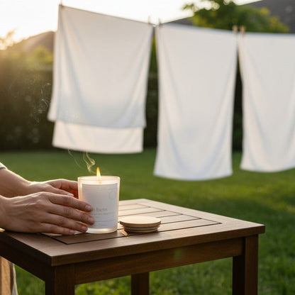 Fresh Linens Beeswax Candle | Clean Summer Candle