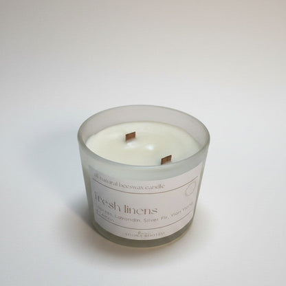 Fresh Linens Beeswax Candle | Clean Summer Candle