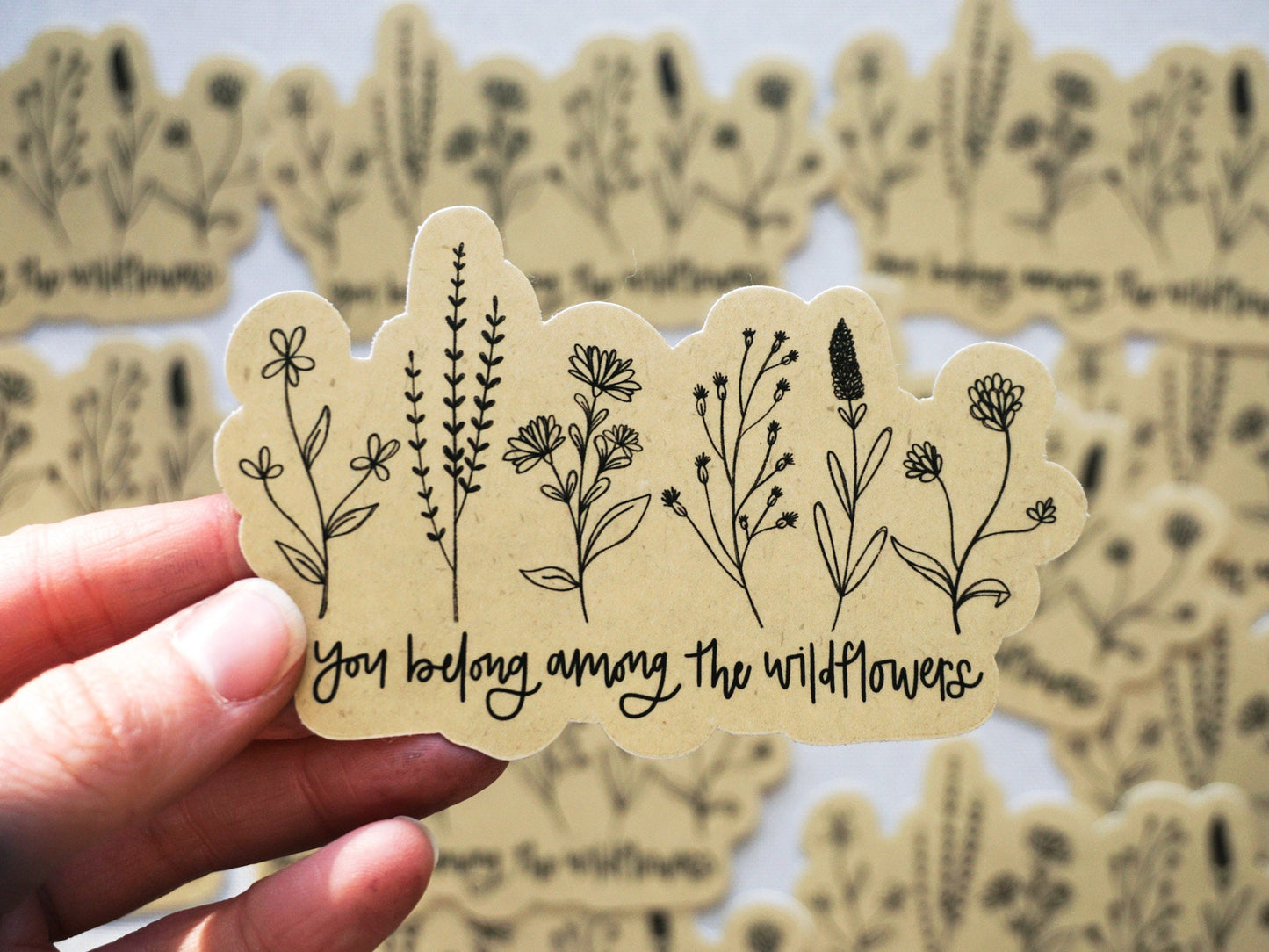 You Belong Among the Wildflowers Sticker | Waterproof Vinyl Sticker | Matte Vinyl Sticker | Vinyl Decal Sticker
