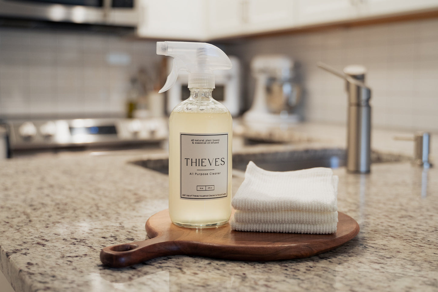 Thieves All-Purpose Cleaner Label - Set of 1 | Modern Vinyl Design | Young Living | Waterproof Stickers | Simply Rooted Design Co.