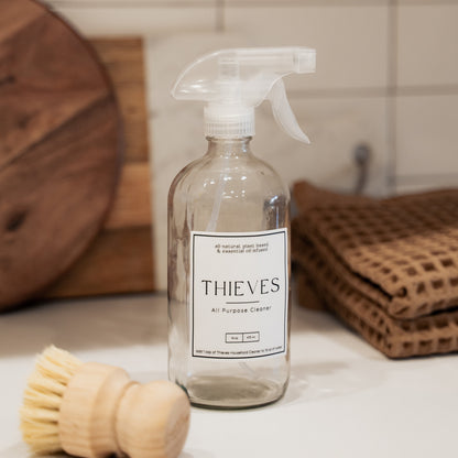 Thieves All-Purpose Cleaner Label - Set of 1 | Modern Vinyl Design | Young Living | Waterproof Stickers | Simply Rooted Design Co.
