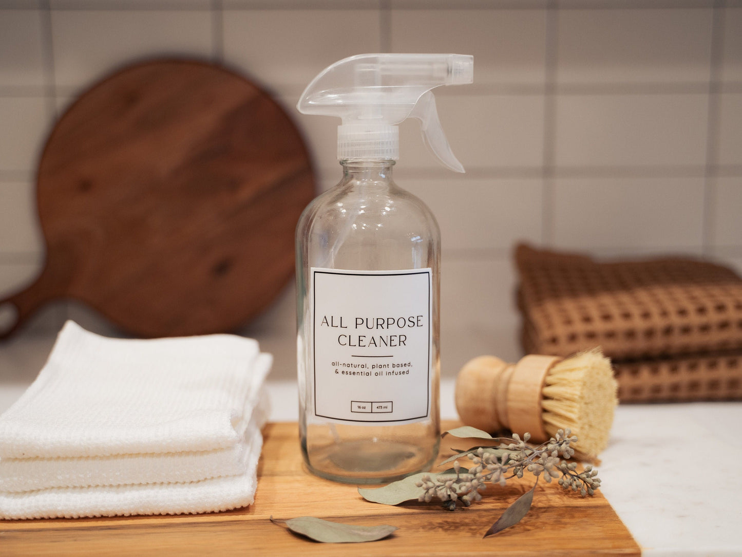 All Purpose Cleaner Label - Set of 1 | Modern Vinyl Design | All Natural Cleaner | Waterproof Stickers | Simply Rooted Design Co.