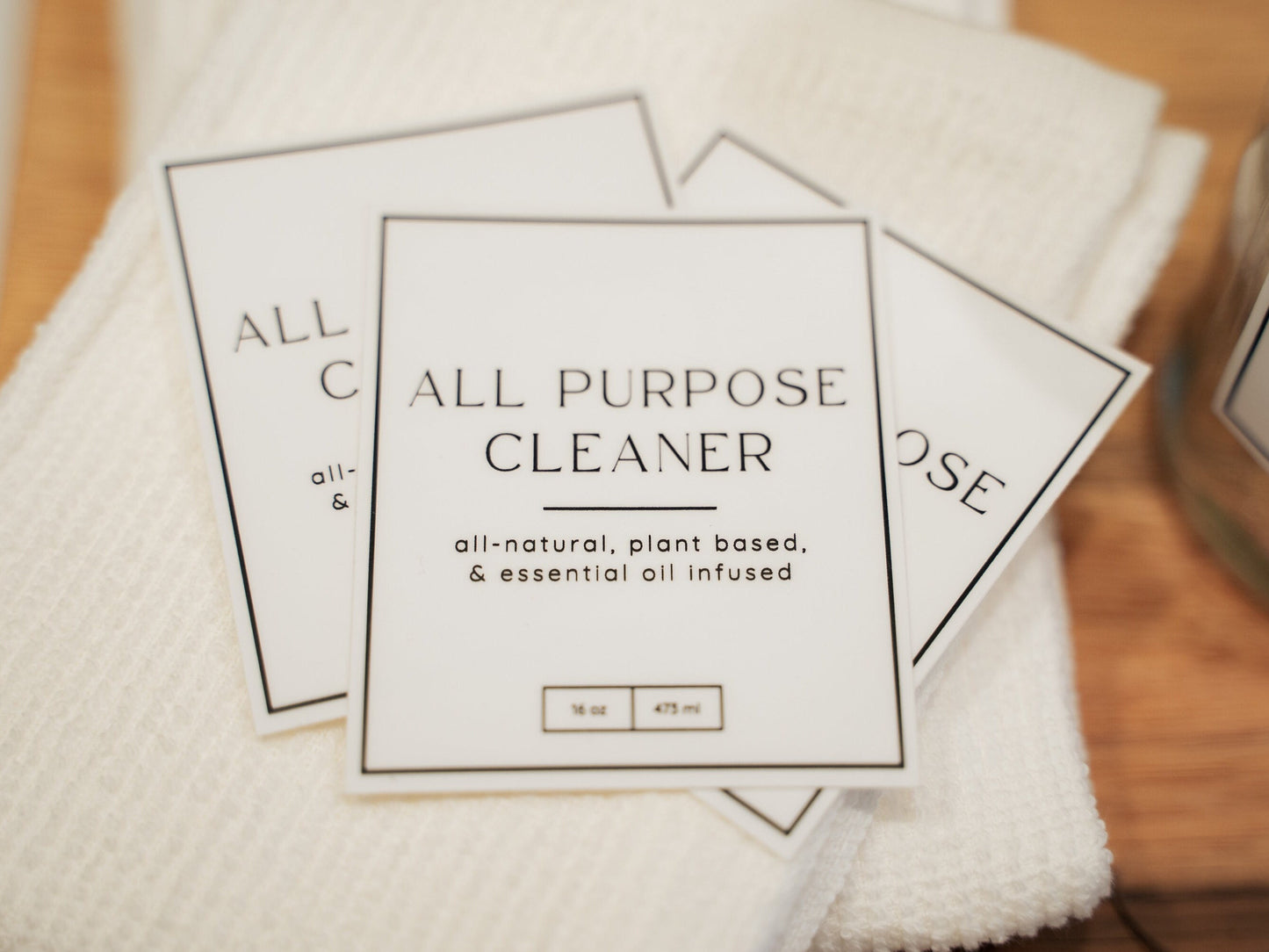 All Purpose Cleaner Label - Set of 1 | Modern Vinyl Design | All Natural Cleaner | Waterproof Stickers | Simply Rooted Design Co.
