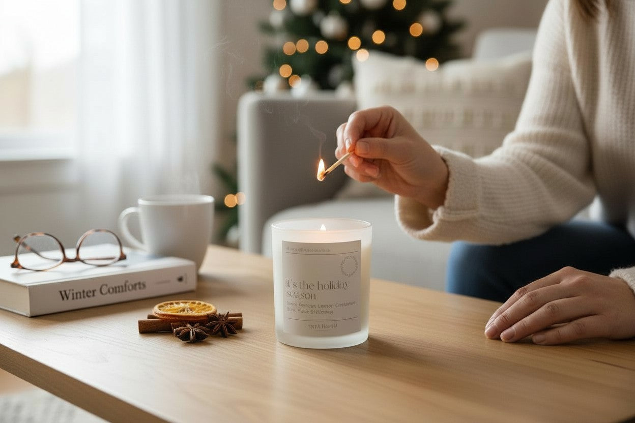 It's the Holiday Season Natural Beeswax Candle