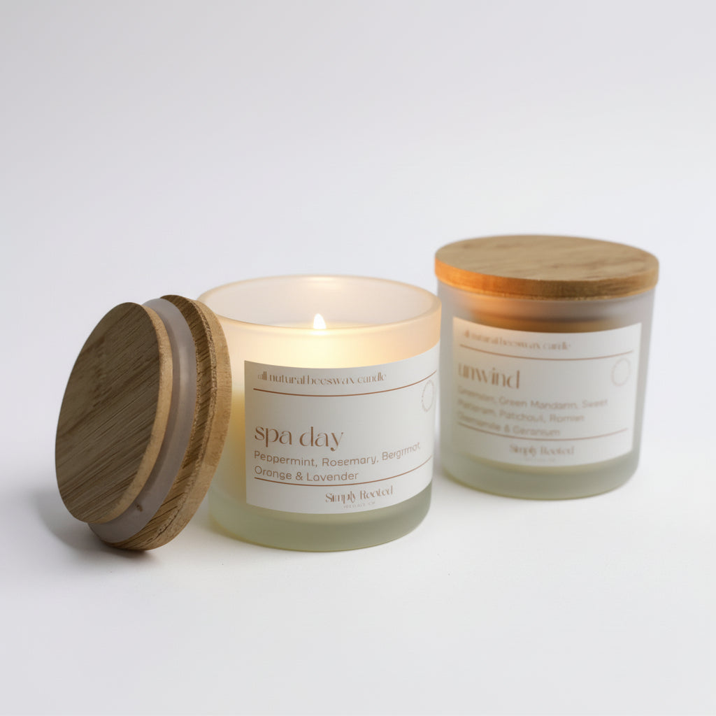 Spa Day Natural Beeswax Candle