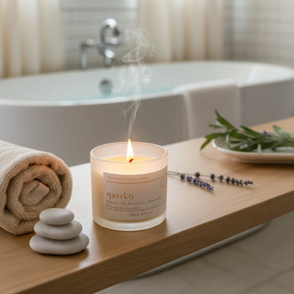 Spa Day Natural Beeswax Candle