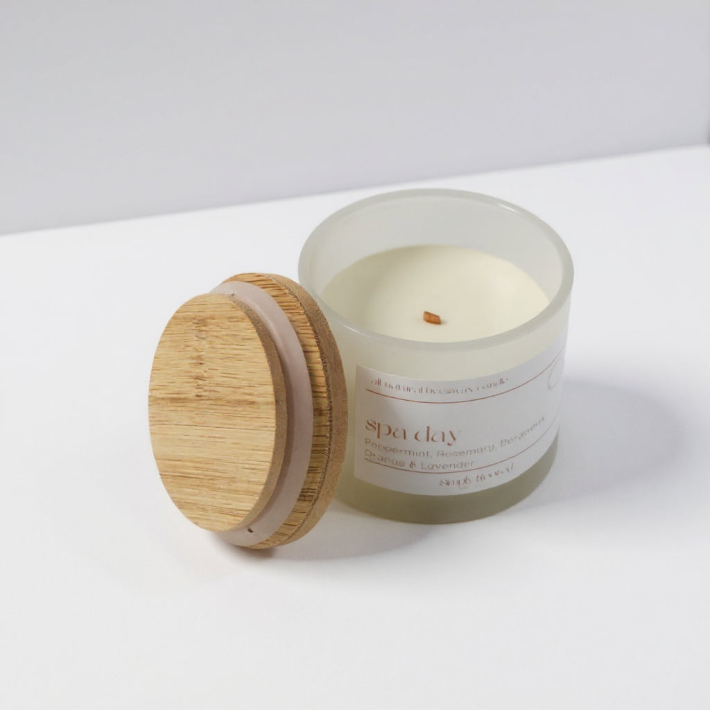 Spa Day Natural Beeswax Candle