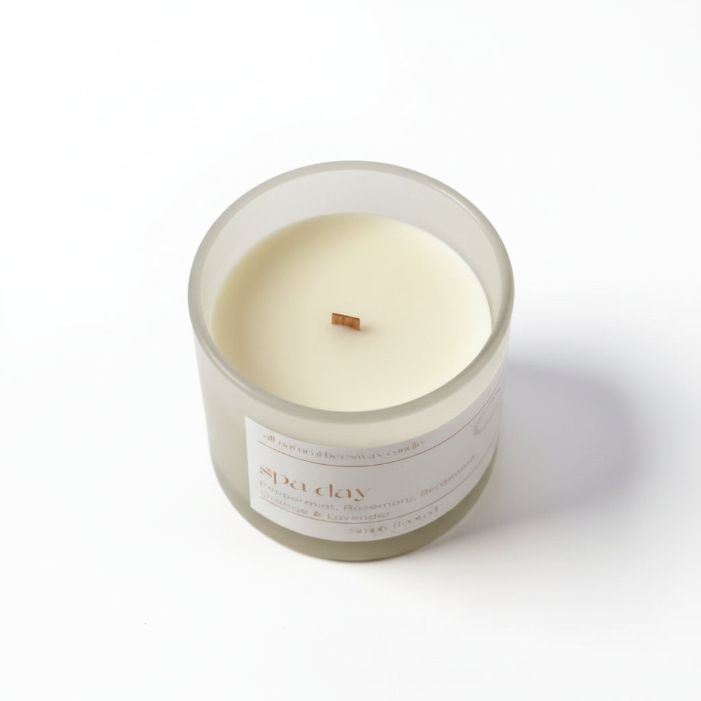 Spa Day Natural Beeswax Candle