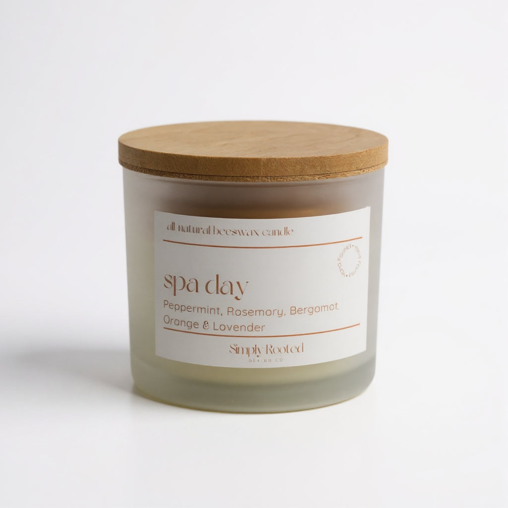 Spa Day Natural Beeswax Candle