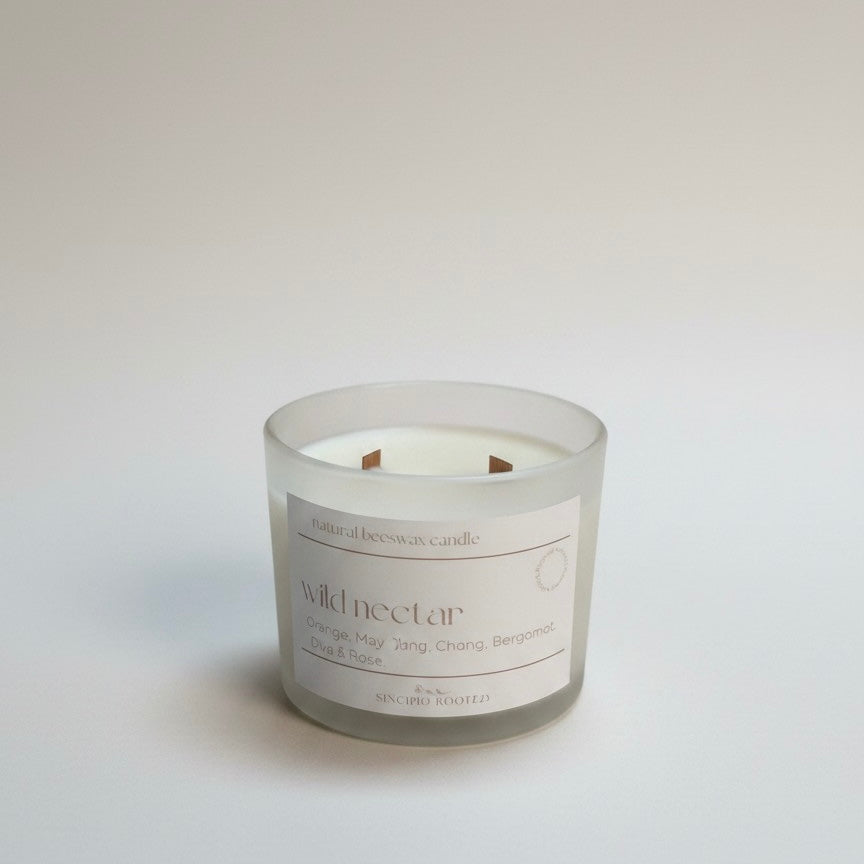 Wild Nectar Beeswax Candle | Fruity Summer Candle